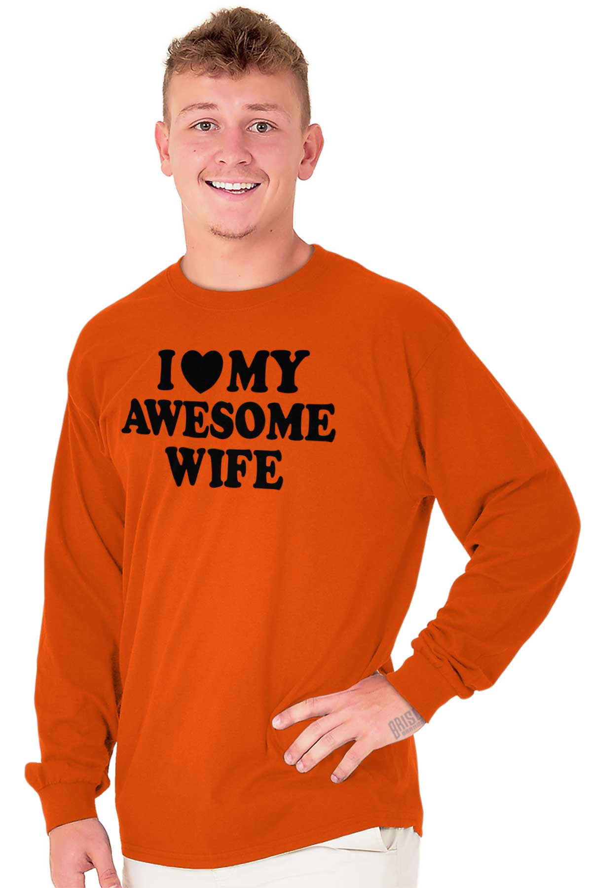 I My Awesome Cute Mens Long Sleeve Tee T Shirt Brisco Brands - Walmart.com