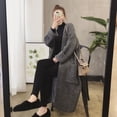 thumbnail image 2 of GIGIYW Autumn Winter 2022 New Style Slouchy Style Knee Length Thickened Sweater Cardigan Women's Loose Medium Length Outerwear, 2 of 4