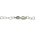 thumbnail image 2 of Heart Link Sterling Silver Nickel Free Chain Necklace Italy Adjustable, 26 - 28", 2 of 3