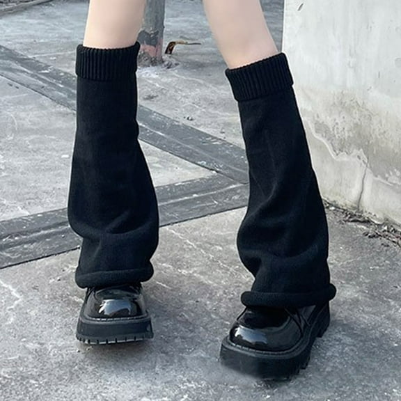 Japanese Leg Warmers Gothic Knit Long Socks Leggings Gaiters Knee Winter Ankle Heap Sock Fishnet with Open Woman Stockings Thigh High Garter Belt Suspenders for Women Thick Pantyhose Womens