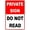 Warning Sign 2, variant on Funny Private Do Not Read Sign - 8"x12" Tin Metal Humorous Decor for Home Bar Man Cave