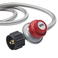 thumbnail image 4 of Boyau Régulateur de Propane Haute Pression 0-20 PSI de 48 Pouces, Convient au Fumeur, au Réservoir de Propane de VR, aux Chauffages Extérieurs, 4 of 5