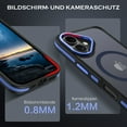 thumbnail image 4 of VENINGO Magnetic Phone Case for iPhone 16 Plus Compatible with Mag-safe,Translucent Matte Shockproof Scratch Resistant Phone Case，Blue, 4 of 9