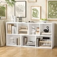 thumbnail image 4 of oneinmil 7 Cube Bookshelf, White Cube Organizer and Display Shelf with Storage, Stackable Bookcase for Small Space, Wooden Cube Shelf Easy to Match for Living Room, Bedroom, Study Room and Office, 4 of 13
