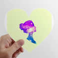thumbnail image 1 of Avatar Star Girl Outline Heart Vinyl Sticker Bicycle Bottle Decal, 1 of 3
