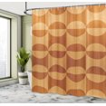 thumbnail image 5 of Ambesonne Rustic Shower Curtain, Abstract Oak Planks, 69"Wx84"L, Orange and Tan, 5 of 5