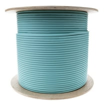 12 Fiber Indoor Distribution Fiber Optic Cable, Multimode, 50/125, OM3, 10 Gbit, Aqua, Riser Rated, Spool, 1000 foot