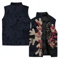 thumbnail image 4 of Chaquetas y chalecos de invierno 2024 para hombre, chalecos de invierno sin mangas para el frío, chalecos de invierno para hombre, chaleco de algodón con estampado de cuervos y pájaros, ropa para homb, 4 of 5