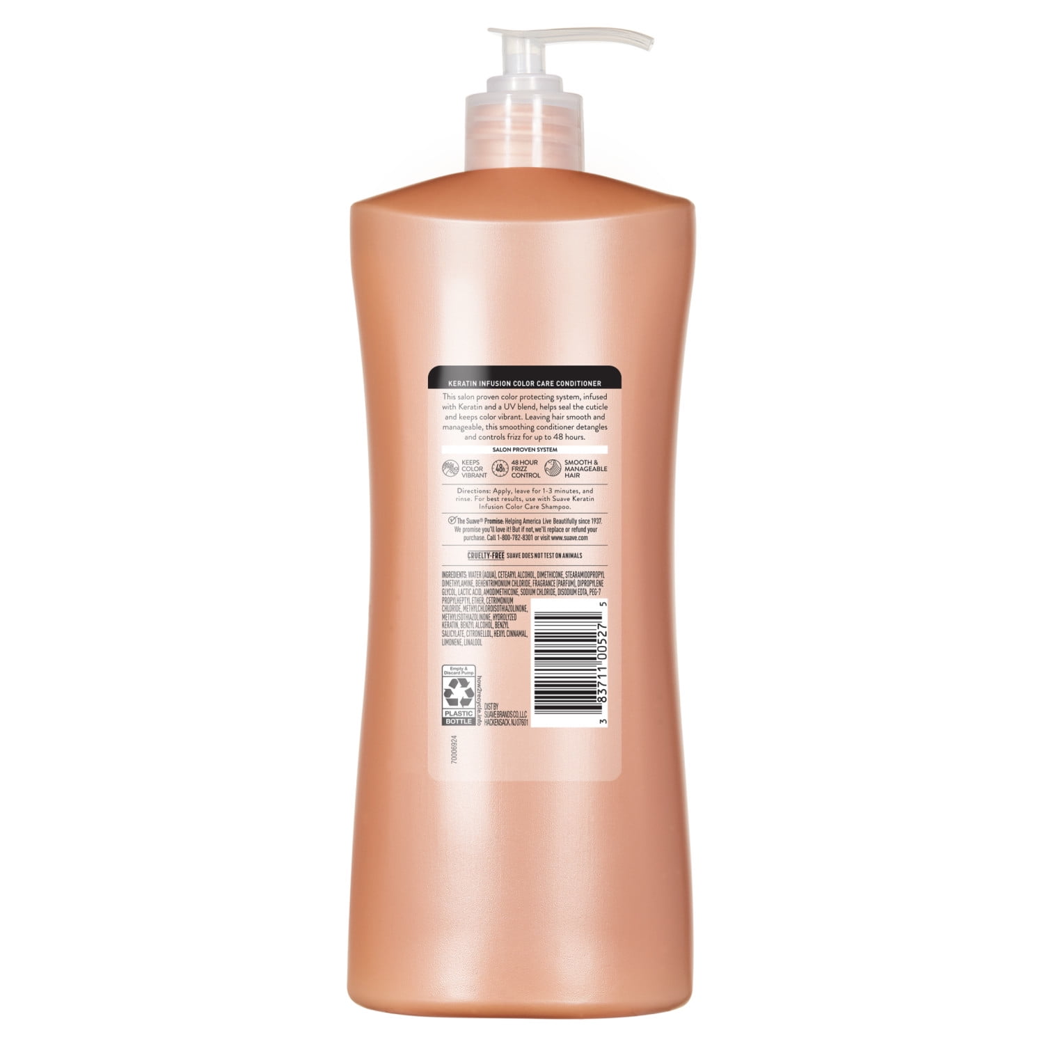 Suave Keratin Infusion Color Care Hair Conditioner for Color Treated Hair, 48 Hour Frizz Control, 28 fl oz
