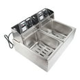 thumbnail image 1 of Dual Basket Deep Fryer,Electric Deep Fryer Stainless Electric Deep Fryer Electric Fryerwith Two Baskets Precision Engineered, 1 of 12