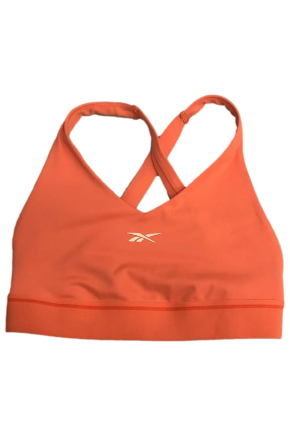 Womens Supercharged Coral Active Fit Criss Cross Back Sports Bra Small