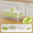 thumbnail image 2 of Ceimmolca Double Layer Ice Cube Tray With Storage Box 56 Lattice Food Grade Plastic Easy Flip Lid Includes Ice Shovel Home Use Ice Cube Maker And Storage Container Set, 2 of 8