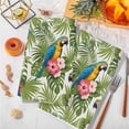 thumbnail image 3 of Summer Kitchen Towels Set of 2, Botanical Palm Leaves Flower Bird Animals Plants Soft Microfiber Dish Towels, Absorbent Quick-Dry Washable Dishcloths for Kitchen Cleaning, Drying Dishes, 18x28 Inches, 3 of 9