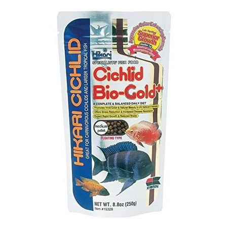 UPC: 0042055153287 | Hikari Cichlid Bio-Gold Plus Medium Pellet Fish Food 8.8 Oz