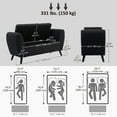 thumbnail image 3 of HOMCOM Upholstered Storage Bench, Modern Ottoman Bench with Arms, Black, 3 of 10