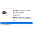 thumbnail image 2 of Water Pump - Compatible with 2011 - 2016 BMW 550i 2012 2013 2014 2015, 2 of 2