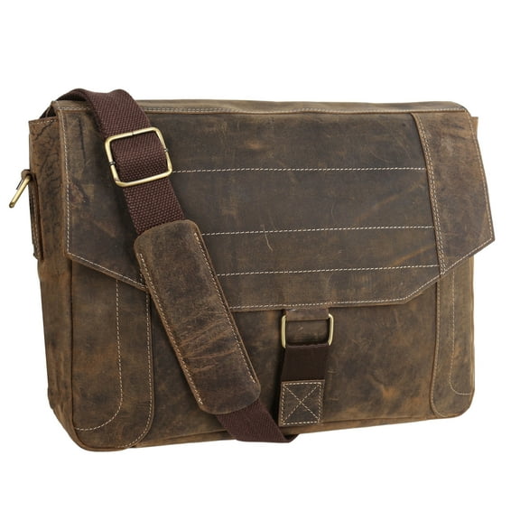 Leather briefcases 15 Inch Laptop Messenger Bags for Men and Women Best Office Satchel Bag Distressed Tan