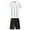 White, variant on GDREDA Mens Pajamas Set Men's Summer Sportswear Casual Sportswear Short Sleeve Shorts Running Q Uick D Ry Set Men's Pajama & Loungewear Brown,M