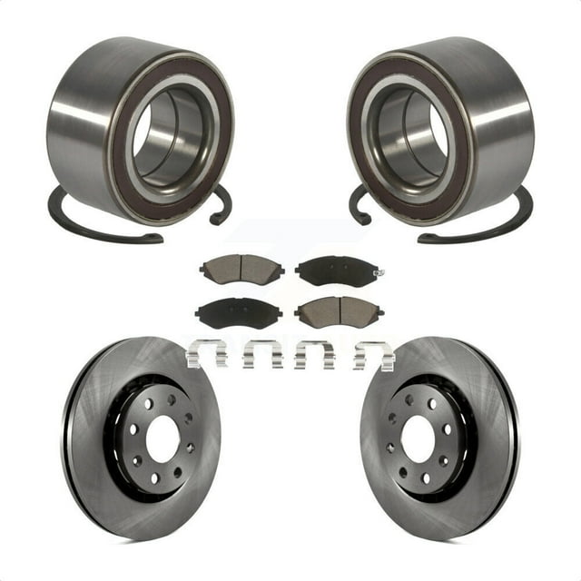 Transit Auto Front Wheel Bearing Disc Brake Rotors and Ceramic Pads Kit for Car 2014-2016 Chevrolet Spark EV KBB-118879