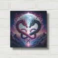thumbnail image 3 of Luxe Metal Art 'Two Dragons 3' by Rey Klimt Metal Wall Art, 12" x 12", 3 of 9
