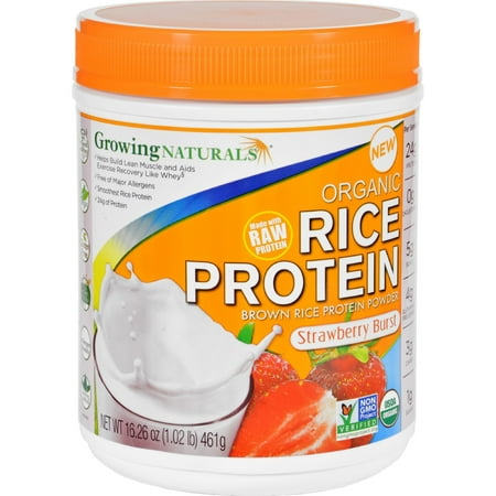 Growing Naturals Organic Rice Protein Strawberry Burst - 1.02