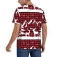 thumbnail image 2 of Lsque Christmas Buffalo Plaid Pattern Mens Polo Golf Shirts Funny Graphics Shorts Sleeve Button Shirts Baseball T-shirt-X-Large, 2 of 7