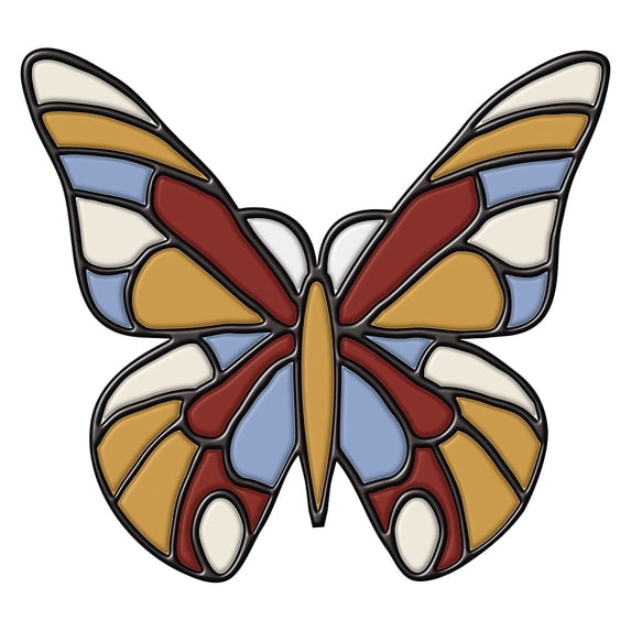Brewster Home Fashions Butterfly Stained Appliqu Window Sticker