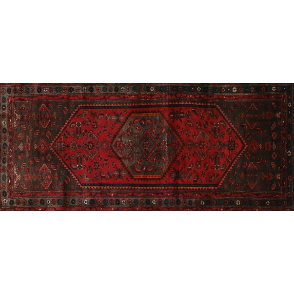 Ahgly Company Indoor Rectangle Traditional Bakers Brown Persian Area Rugs, 8' x 12'