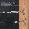 thumbnail image 3 of String Lights Hanging Kit for Outdoor, Includes 100Ft Stainless Steel(304) Suspension Rope Cable in Black Vinyl-Coated, Turnbuckle, Thimble, Hooks. Heavy Duty and Easy to Install, 3 of 5