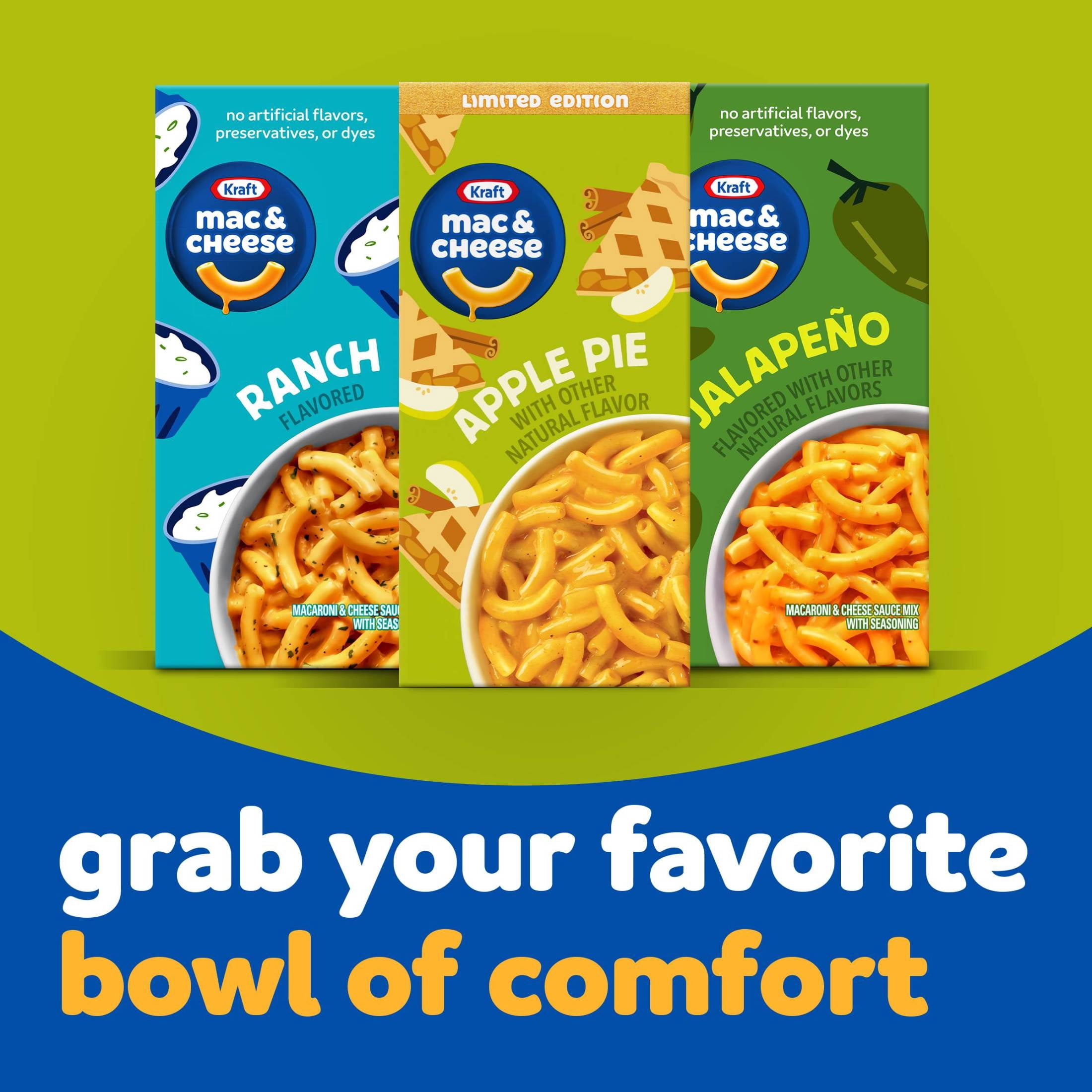 Kraft Apple Pie with Other Natural Flavor Mac & Cheese Macaroni and Cheese Dinner, 7.25 oz Box