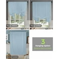 thumbnail image 4 of Blue Tie Up Curtains for Kitchen Bathroom Bedroom Windows 54 Inch Length, Pure Sky Blue Solid Color Simple Minimalism Art Balloon Drape Curtains Shade Rod Pocket Drapery Curtain Panel, 42"x63", 4 of 7