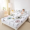 thumbnail image 4 of Manfei Colorful Dandelion Twin Bed Sets,Wild Butterflies Dragonfly Fitted Sheets,Natural Animal Flat Sheet For Girl,Luxury Bedroom Decor,3pcs, 4 of 7