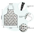 thumbnail image 7 of Black Dog Puppy Paw Kids Aprons for Girls and Boys,Adjustable Neck Strap Toddler Aprons for Kids Cooking Baking, 7 of 7
