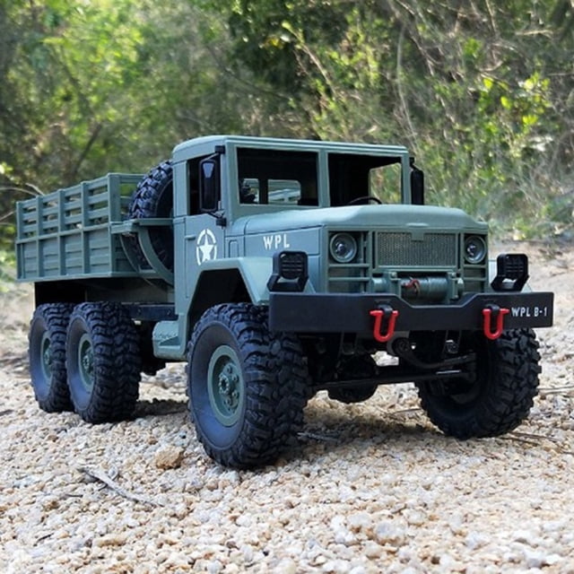 WPL B16 B-16 1:16 RC Truck WPL RC Crawler Car 6WD 2.4G Mini Off-Road Remote Control Car 15km/H Top Speed Mini RC Monster TruckB16K Green No RC He Qiyong unisex