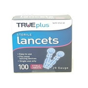 2 Pack TRUEplus Sterile Diabetic Test Lancets 28 Gauge 100 Per Box(2 x 100 200)