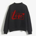 thumbnail image 6 of Baqcunre Crewneck Sweatshirts Printing Sweatshirt Top Long Sleeved Sweatshirt Casual Blouse Temperament Pullover Top(Black S-XXL),Womens Sweatshirt Womens Tops Valentine'S Day Shirts For Women, 6 of 6