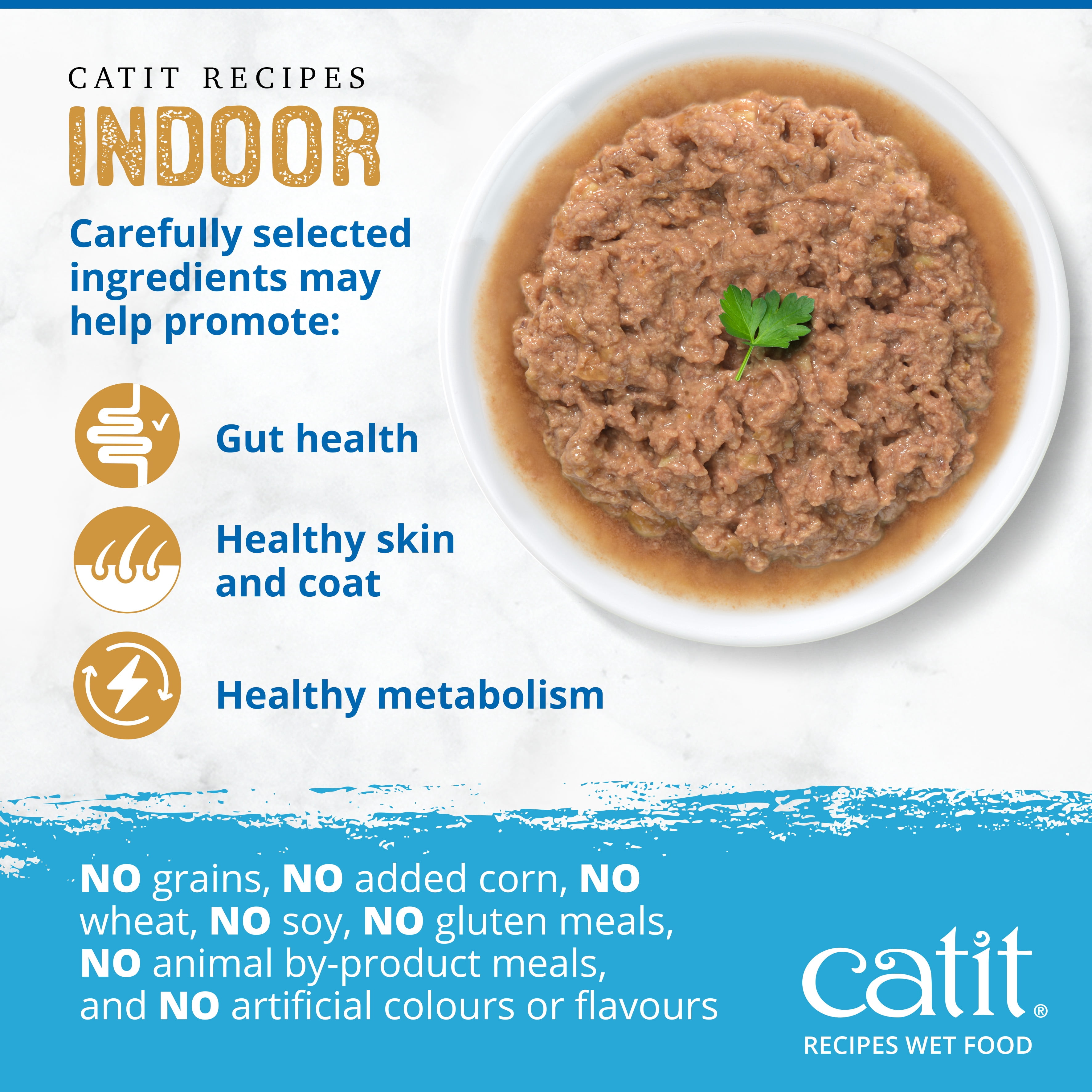 Catit Recipes Chicken & Seafood Entree in Bone Broth for Indoor Cats 85 G