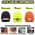 thumbnail image 3 of YOWESHOP Hi Vis Safety Beanie Hat Customize Your Logo Winter Knit Hat with Reflective Strips Unisex, 3 of 10