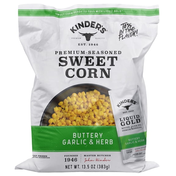 Kinder's Buttery Garlic & Herb Sweet Corn, 13.5 oz (Frozen)