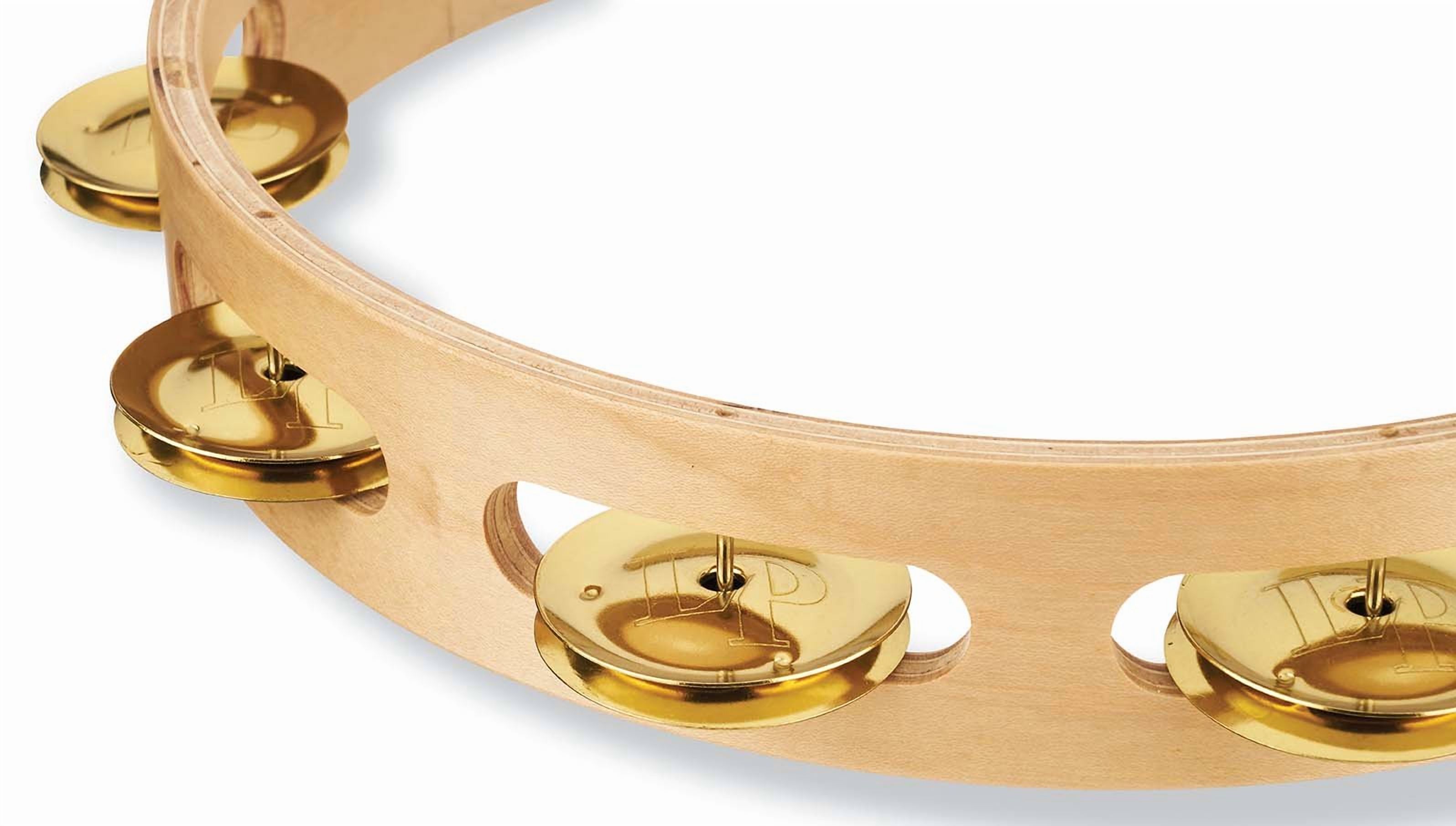 Latin Percussion Pro 10 Single Row Tambourine - Brass - LP380A-BR