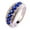 Dark Blue, variant on Women Zircon Inlaid Ring Alloy Electroplated Fashion Jewelry For Party Anniversary Gift Daily Wear Trendy Look