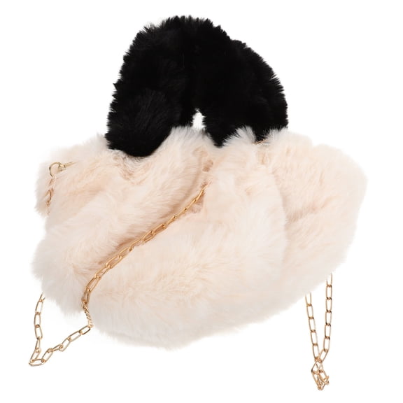 CIMAXIC Assorted Color Furry Purse Small Bag 1Pcs Trendy Design Portable