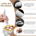 thumbnail image 5 of Spice Pen for Electrical Coffee Art for Latter &Food,DIY a Variety of Special Creative Pattern with All Natural Materials-Coffee Grounds, Cocoa Powder, Ground Sugar (White), 5 of 8