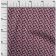 thumbnail image 2 of oneOone Cotton Poplin Twill Red Fabric Asian Ikat Sewing Material Print Fabric By The Yard 56 Inch Wide, 2 of 4