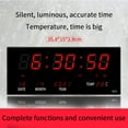 thumbnail image 2 of Reloj ElectróNico con Calendario Perpetuo LED Reloj de Pared Digital Alarma Cada Hora Timbre Temperatura Relojes de Mesa Oficina Casa Verde, 2 of 5