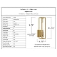 thumbnail image 5 of Luxury Mid Century Modern Wall Sconce, Large Size: 13.75''H x 4.75''W, with Luxe Industrial Style Elements, Weathered Brass Finish, UQL4881 from the Langley Collection by Urban Ambiance, 5 of 5