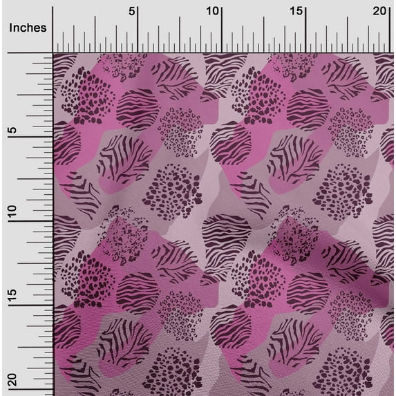 oneOone Polyester Lycra Persian Pink Fabric Skins Animal Sewing Fabric By The Yard Printed Diy Clothing Sewing Supplies 56 Inch Wide