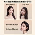 thumbnail image 5 of Mini Hair Straightener, Portable Hair Straightener Brush, Rechargeable Wireless 3-Speed Temperature Control, Mini Straightener Brush for Home Travel Gift, Black, 5 of 9