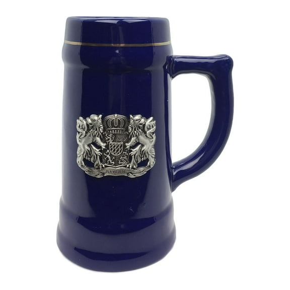 .75L Bayern Cobalt Blue Medallion Stein