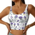 thumbnail image 2 of Lsque Lavender Bicycle Printed Women'S Sports Bra, Compression, Moisture Wicking, High-Impact Sports Bra For Women,Supportive sports bra-XX-Large, 2 of 9